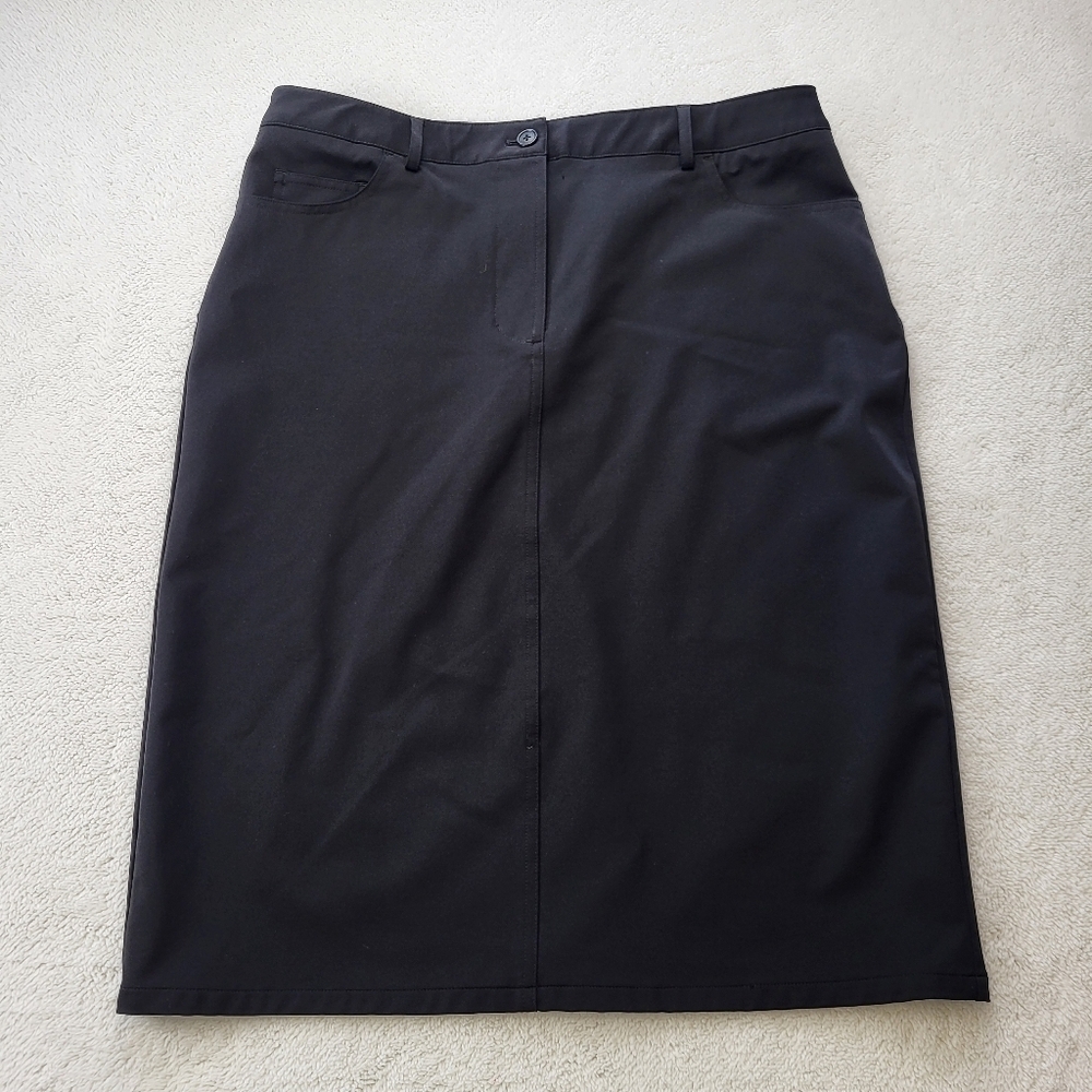 Isaac Mizrahi For Target Black Dark Wash Straight/Pencil Skirt Women's Size 16